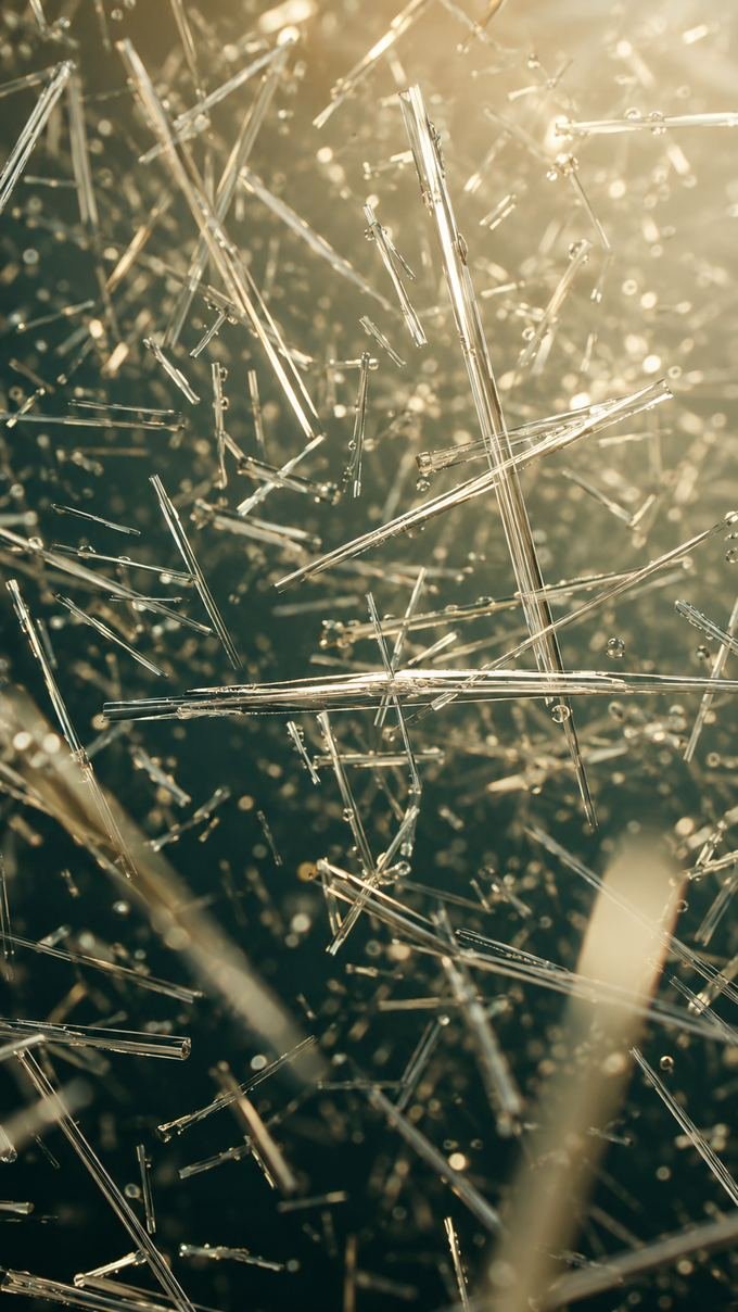 Spicules suspended in serum